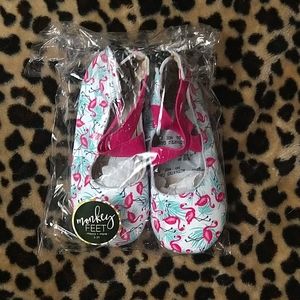 2-3Y flamingo ballet flats monkey feet